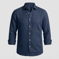 Camisa de lino cómoda y flexible para hombre