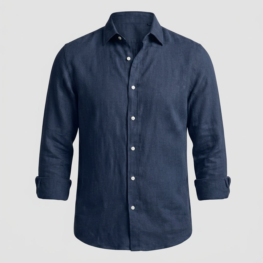 Camisa de lino cómoda y flexible para hombre