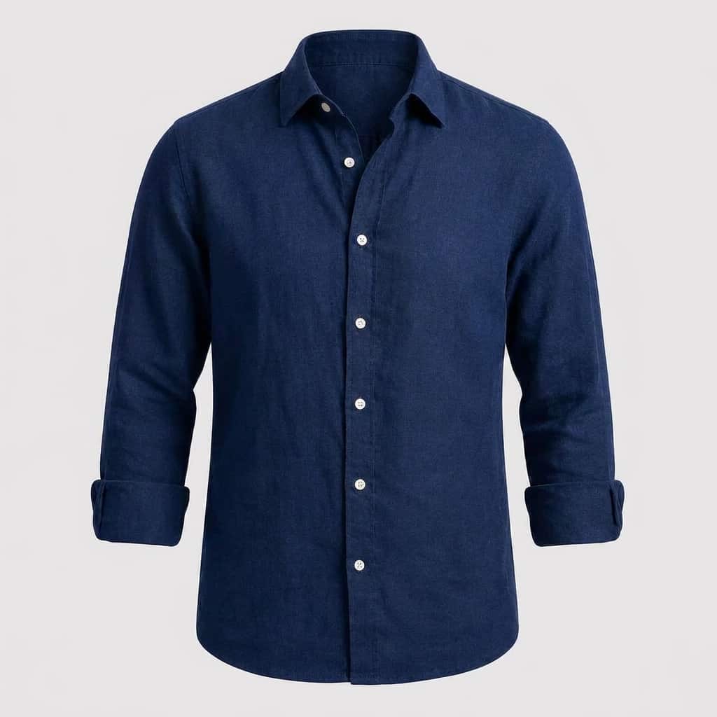 Camisa de lino cómoda y flexible para hombre